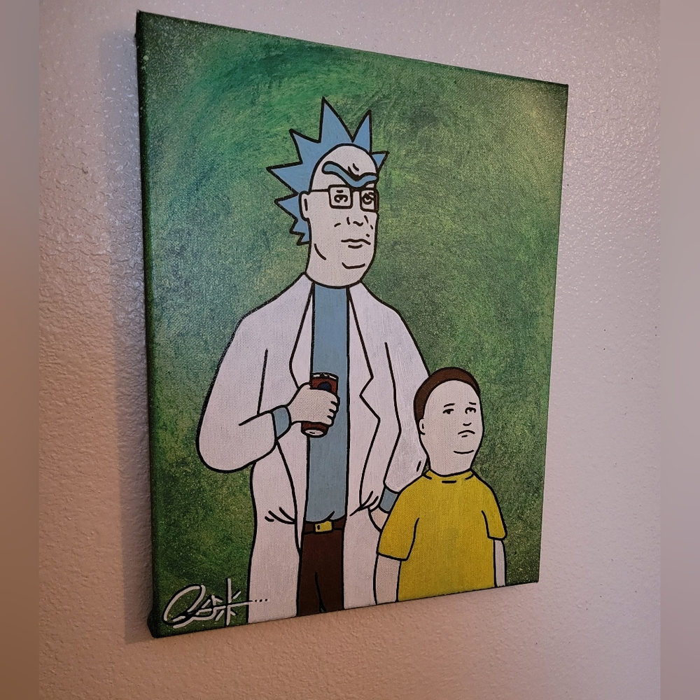 Rick and morty Mashup painting